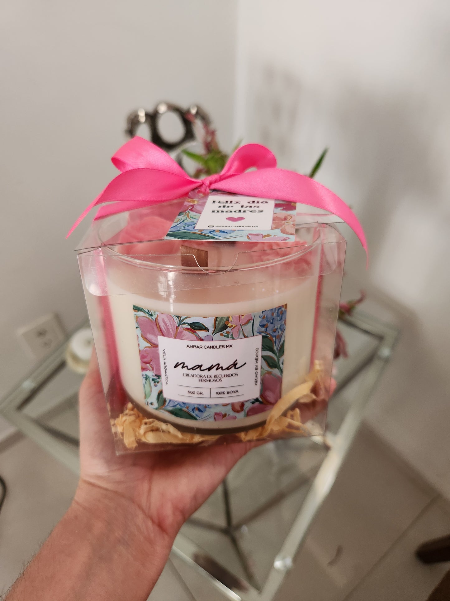 Vela Cristal Mamá